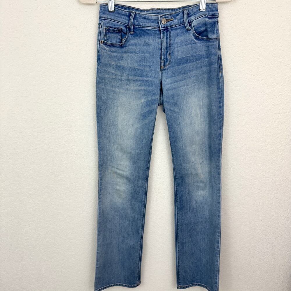 Old Navy Womens Kicker Boot Cut Jean Size 2 Denim Stretch Light Maple Blue